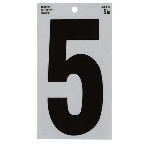 5 inch numbers home depot